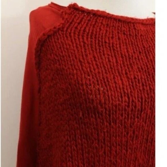 Rundholz Red Sweater Mixed Media Oversized - Picture 4 of 8